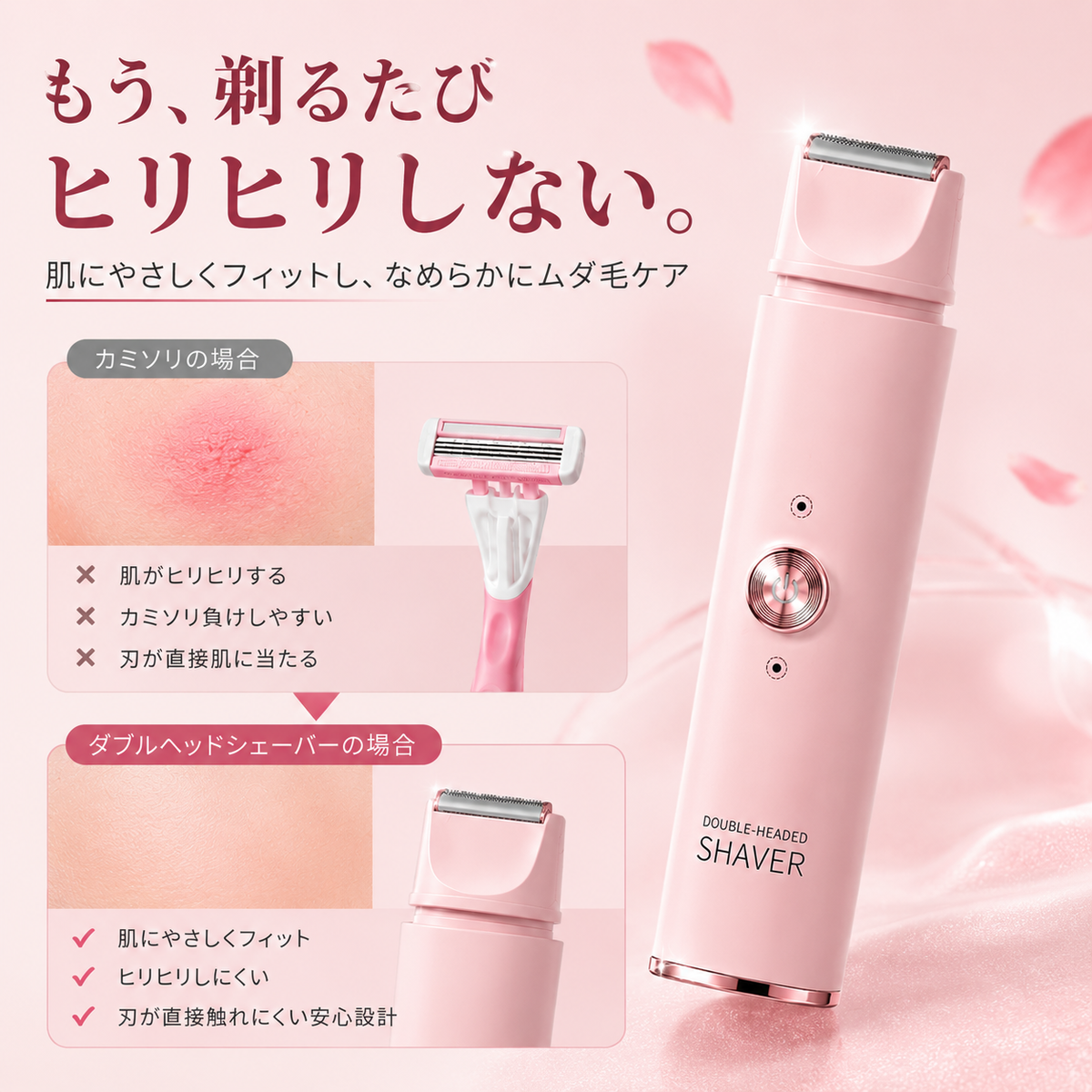 もう、剃るたびヒリヒリしない