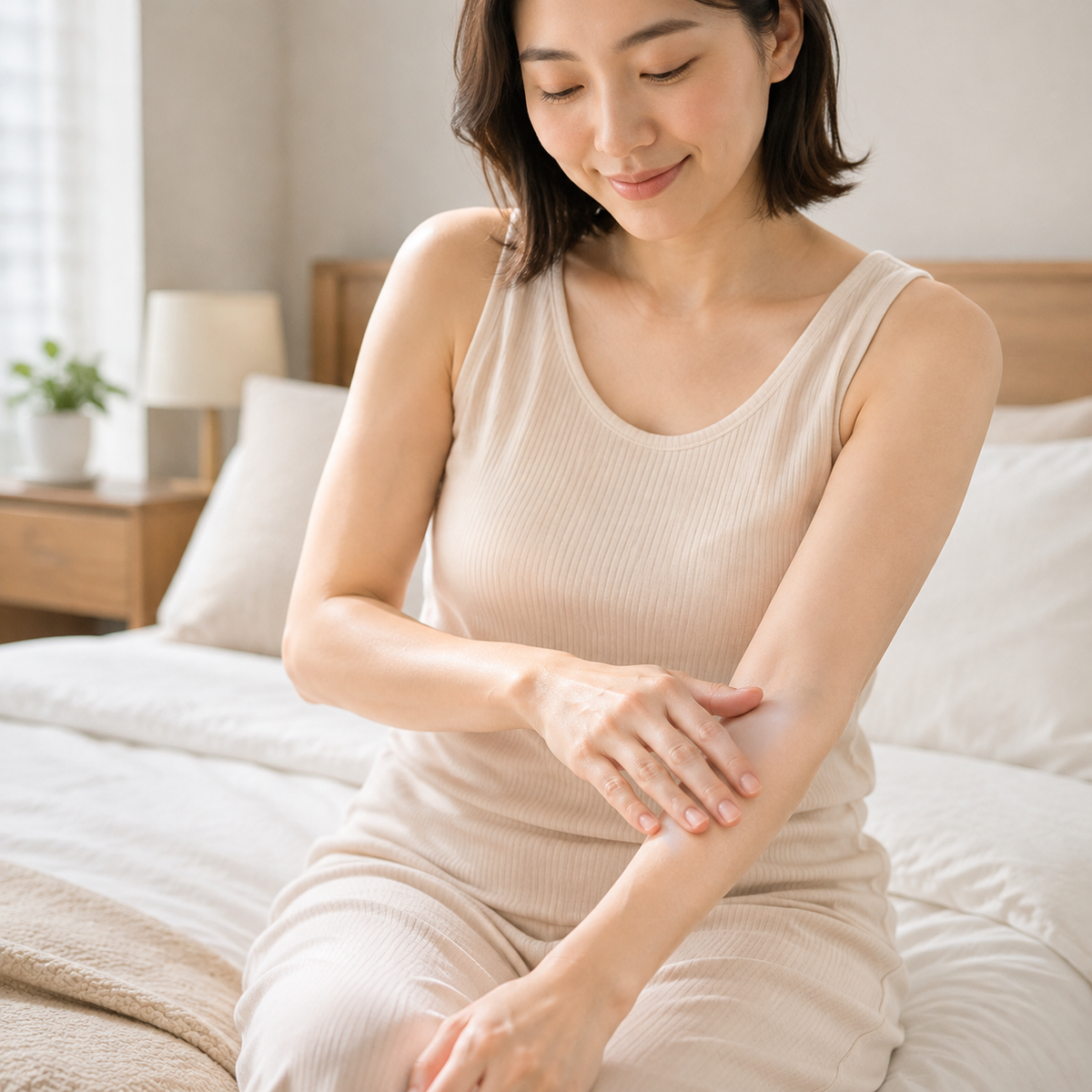 思わず触れたくなる、なめらかな素肌へ